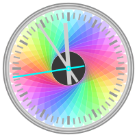 Colorful watch with silver gradient border