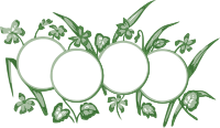 Nature Green Three Circle Frame