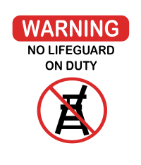 Warning no life guard