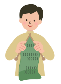 Boy Knitting