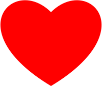 Heart single Bezier curve wide