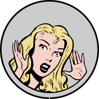 Blonde woman in horror