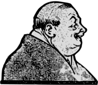 Fat Man Looks Right
