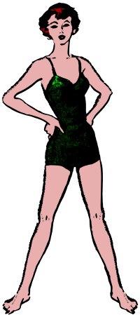 One Piece Bathing Suit (colour)