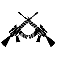 Automatic rifles silhouette