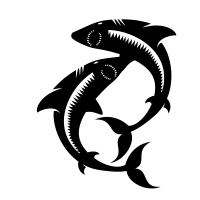 Sharks silhouette