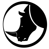 Rhino silhouette logo