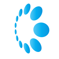 Blue dots logo concept