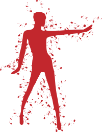 Woman Paint Splatter Silhouette