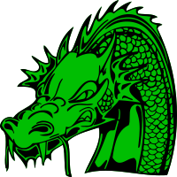 Green dragon head