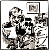 Man Using an Old Phone