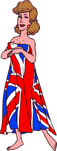 UK flag lady