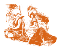 Dance Hall Girls in Orange 1