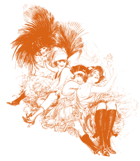 Dance Hall Girls in Orange 2
