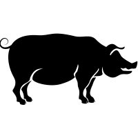 Pig silhouette