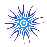 Blue star shape clip art