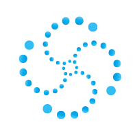 Blue dots S shape