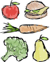 Colour Food Scribbles