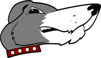 Angry dog head