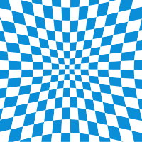 Blue checkered pattern illusion
