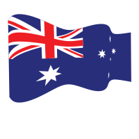 Waving flag of Australia