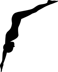 Woman Diving Silhouette