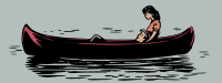 Lovers in a canoe