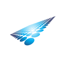 Blue dots pattern perspective grid