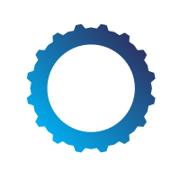 Gear shape blue color