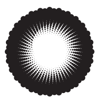 Black circle halftone effect