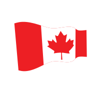 Waving Canadian flag