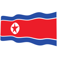 North Korea waving flag