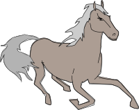 Running horse