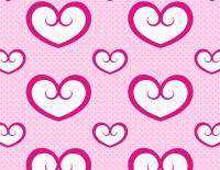 Cartoon hearts pattern