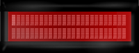 LCD display red 25x2