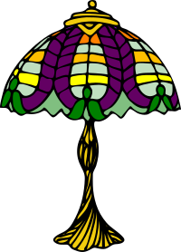 Liberty Colored Glass Lamp