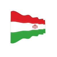 Waving flag of Iran