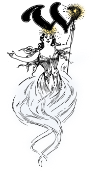 Drop Cap W - Witch - Colour