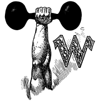 Drop Cap W - Weights