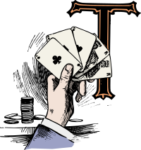 Drop Cap T - Trump card - Colour