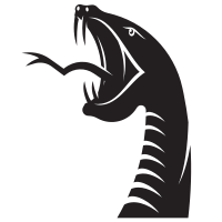 Venomous snake silhouette