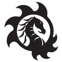 Dragon monster silhouette