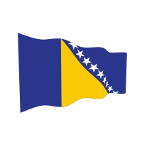Bosnia and Herzegovina waving flag