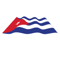 Waving national flag of Cuba