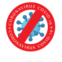 Coronavirus warning sticker