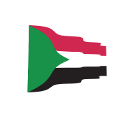 Waving flag of Sudan