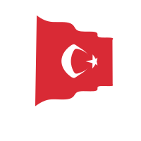 Waving flag of Turkey