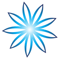 Blue flower logotype concept