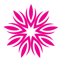 Pink floral shape