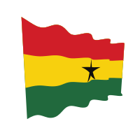 Ghana waving flag